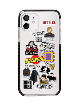 DailyObjects - Binge Watch Stride Clear Case Cover For iPhone 12 6.1"