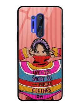 DailyObjects - Colour block Jumper Glass Case Cover For OnePlus 8 Pro 6.78"