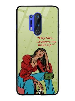 DailyObjects - Hey Siri Glass Case Cover For OnePlus 8 Pro 6.78"