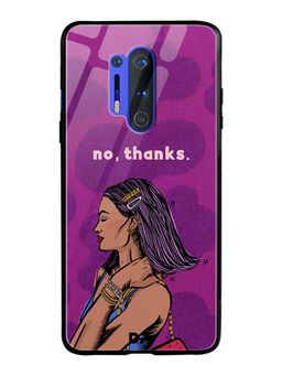DailyObjects - No thanks Glass Case Cover For OnePlus 8 Pro 6.78"