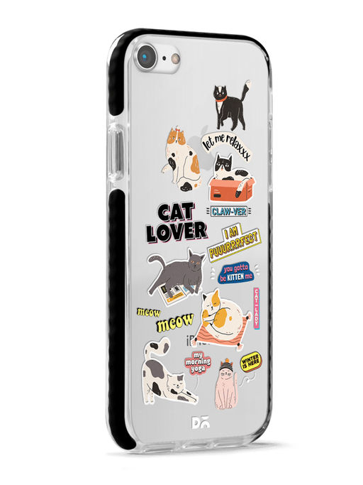 Buy DailyObjects Cat Mom Stride Clear Case Cover For iPhone