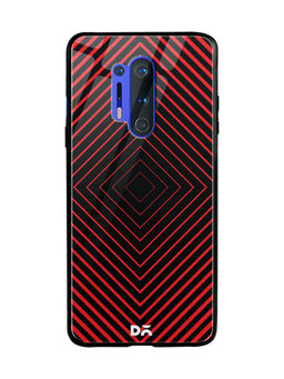 DailyObjects - Rhombus Red Glass Case Cover For OnePlus 8 Pro 6.78"