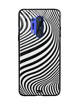 DailyObjects - Zebra Waves Glass Case Cover For OnePlus 8 Pro 6.78"