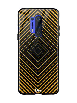 DailyObjects - Rhombus Ochre Glass Case Cover For OnePlus 8 Pro 6.78"