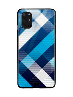 DailyObjects - Medium Static Nightfall Checks Glass Case Cover For OnePlus 8T 6.55"