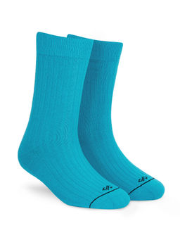 Dynamocks - Solid Crew - Blue - Men and Women Crew Length Socks