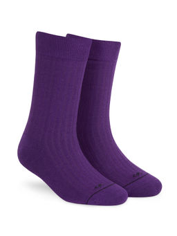 Dynamocks - Solid Crew - Purple - Men and Women Crew Length Socks