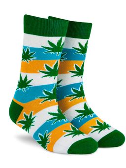 Dynamocks - Happy Leaf - Men and Women Crew Length Socks