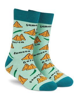 Dynamocks - Garam Samosa - Men and Women Crew Length Socks