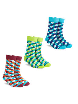 Dynamocks - Men and Women Crew Length Socks (Pack of 3)