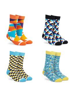 Dynamocks - Men and Women Crew Length Socks (Pack of 4)