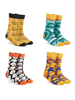 Dynamocks - Men and Women Crew Length Socks (Pack of 4)