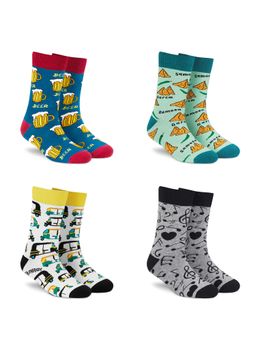 Dynamocks - Men and Women Crew Length Socks (Pack of 4)