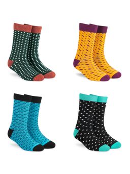 Dynamocks - Men and Women Crew Length Socks (Pack of 4)