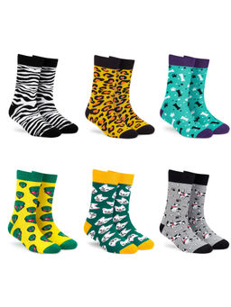Dynamocks - Men and Women Crew Length Socks (Pack of 6)