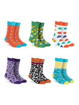 Dynamocks - Men and Women Crew Length Socks (Pack of 6)