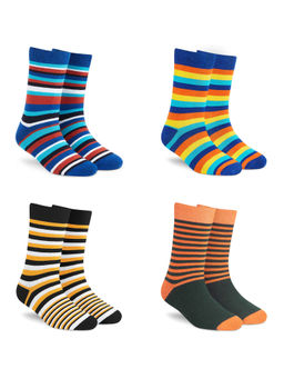 Dynamocks - Men & Women Crew Length Socks Free Size (Pack of 4)
