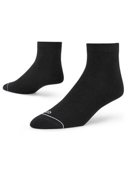 Dynamocks - Solid Black Men Ankle Length Socks Free Size