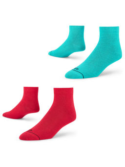 Dynamocks - Solid Women Ankle Length Socks Multi-color (Pack of 2)
