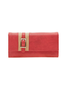 ESBEDA - Red Solid Pu Synthetic Material Wallet