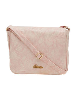 ESBEDA - Pink Textured Pu Synthetic Material Sling Bag