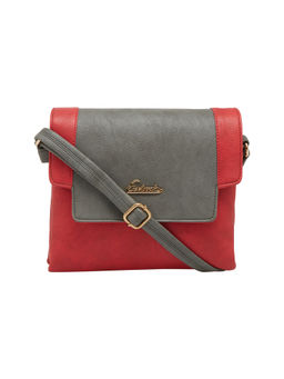 ESBEDA - Red Solid Pu Synthetic Material Sling Bag