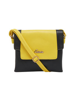 ESBEDA - Black Solid Pu Synthetic Material Sling Bag