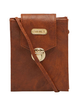 ESBEDA - Tan Solid Pu Synthetic Material Walkers Sling Bag