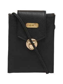 ESBEDA - Black Solid Pu Synthetic Material Walkers Sling Bag