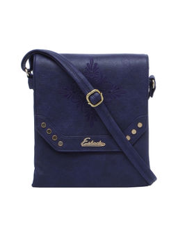 ESBEDA - D-Blue Solid Pu Synthetic Material Sling Bag