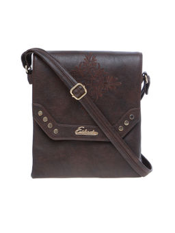 ESBEDA - Brown Solid Pu Synthetic Material Sling Bag