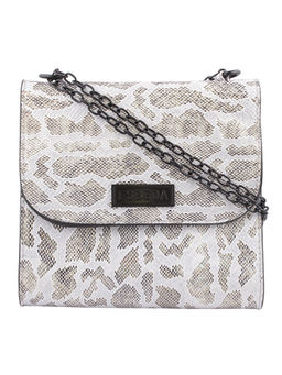 ESBEDA - White Snake Work Pu Synthetic Sling Bag