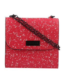 ESBEDA - Red Printed Pu Synthetic Sling Bag