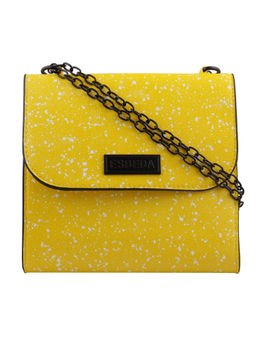 ESBEDA - Yellow Printed Pu Synthetic Sling Bag