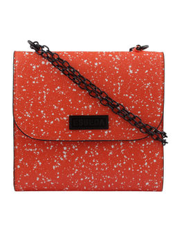 ESBEDA - Orange Printed Pu Synthetic Sling Bag