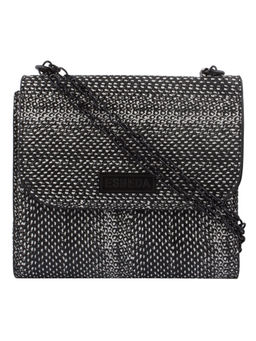 ESBEDA - Black Self Design Pu Synthetic Sling Bag