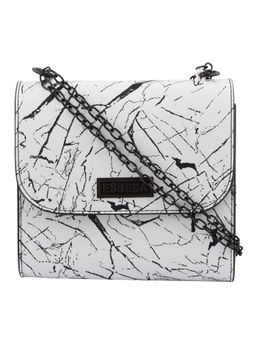 ESBEDA - White Printed Pu Synthetic Sling Bag