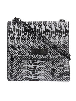 ESBEDA - Black Self Design Pu Synthetic Sling Bag