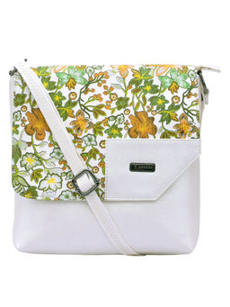 ESBEDA - Off White Color Medium Size Floral Sling Bag