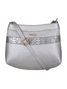 ESBEDA - Silver Color Medium Size Chunky Glitter Sling Bag
