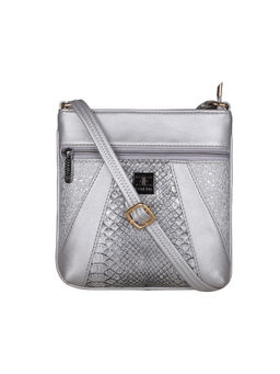 ESBEDA - Silver Color Medium Size Damask Sling Bag
