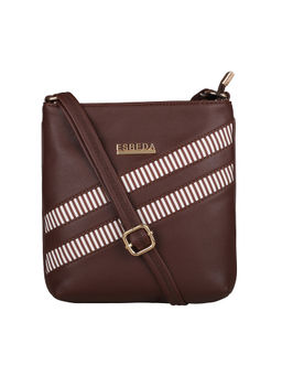 ESBEDA - Brown Color Medium Size Rayon Sling Bag