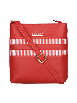 ESBEDA - Red Color Medium Size Rayon Sling Bag