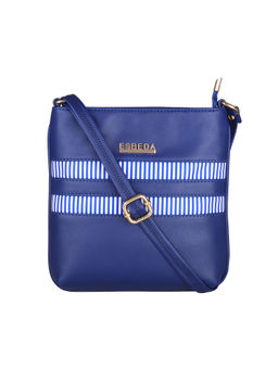 ESBEDA - Navy Blue Color Medium Size Rayon Sling Bag