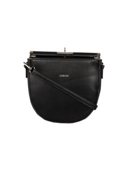 ESBEDA - Black Color Small Size Solid U-Shaped Saddle Sling Bag