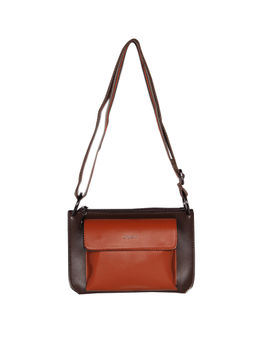 ESBEDA - Orange-Coffee Color Solid Pattern Borse Sling Bag