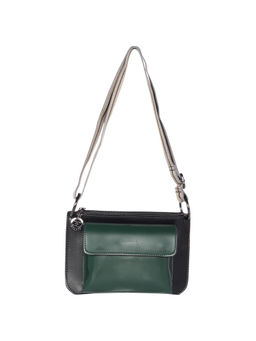 ESBEDA - Green-Black Color Solid Pattern Borse Sling Bag