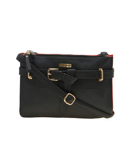 ESBEDA - Black Solid Pu Synthetic Material Handbag