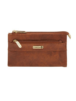 ESBEDA - Brown Solid Pu Synthetic Material Wallet
