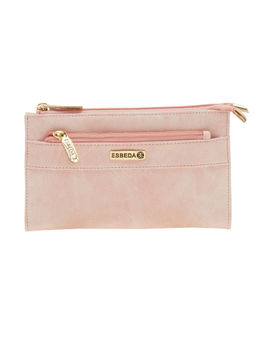 ESBEDA - Pink Solid Pu Synthetic Material Wallet